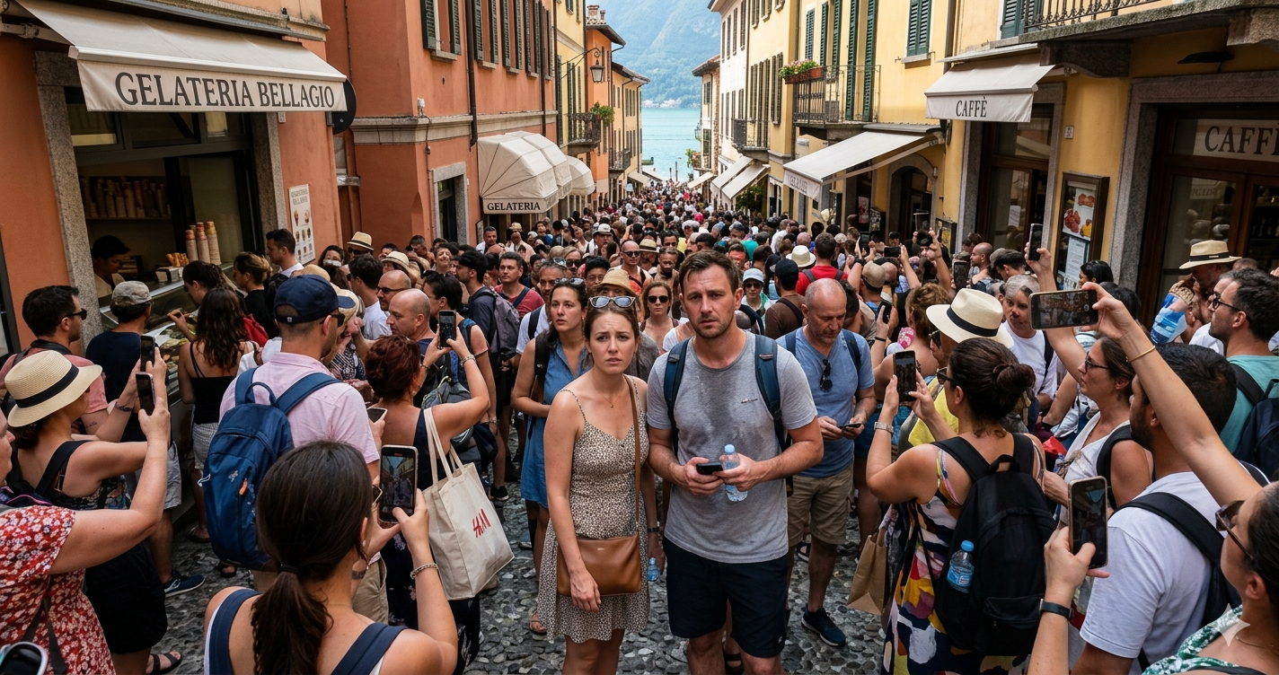 Bellagio at 1 pm, main streets. Very realistic